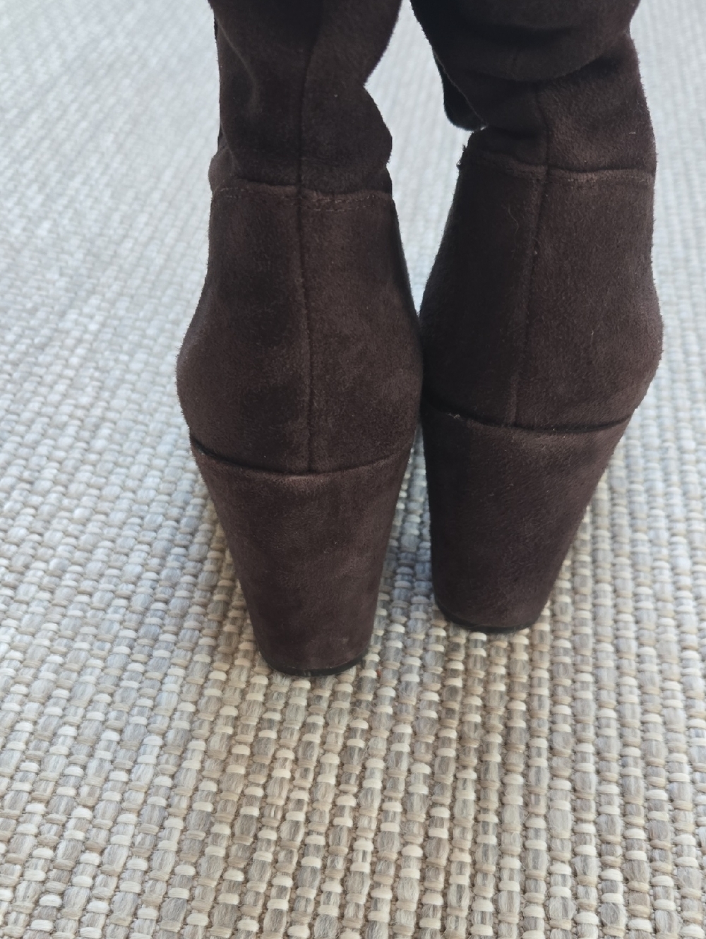 Nine West Chocolate Brown Shiryl Suede Boots Size 6.5 - Picture 3 of 8